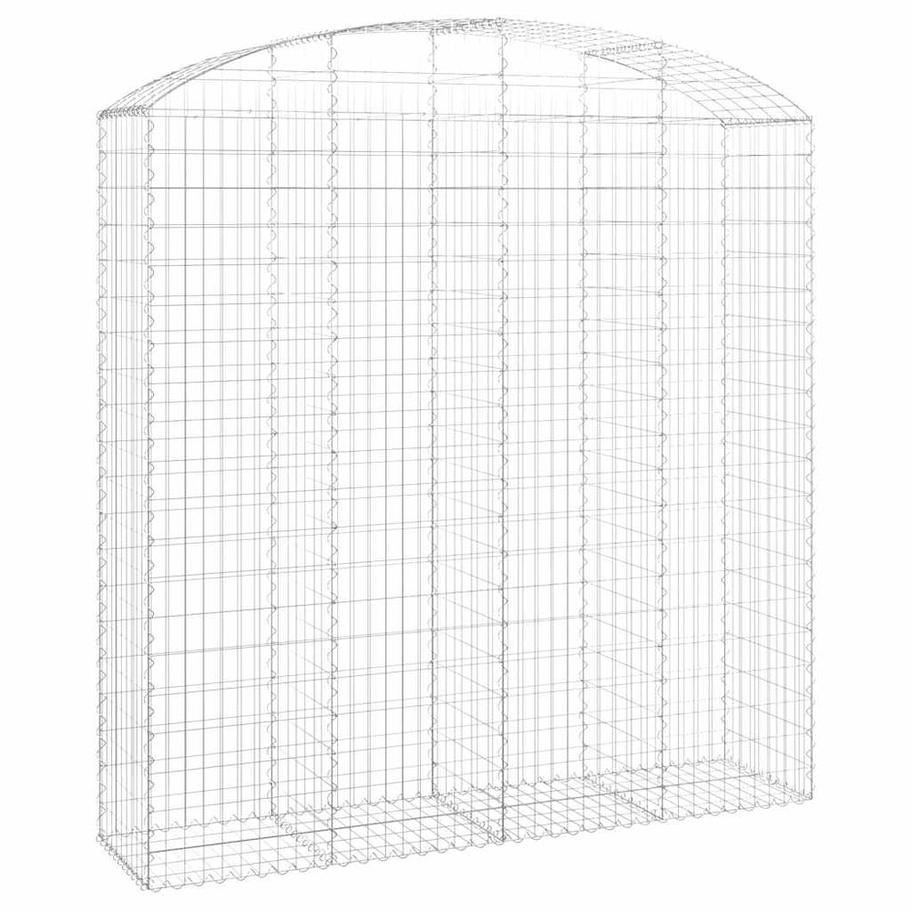 Gabione mit Hochbogen 200x50x200/220 cm Verzinktes Eisen