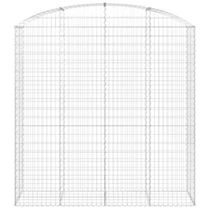 Gabione mit Hochbogen 200x50x200/220 cm Verzinktes Eisen