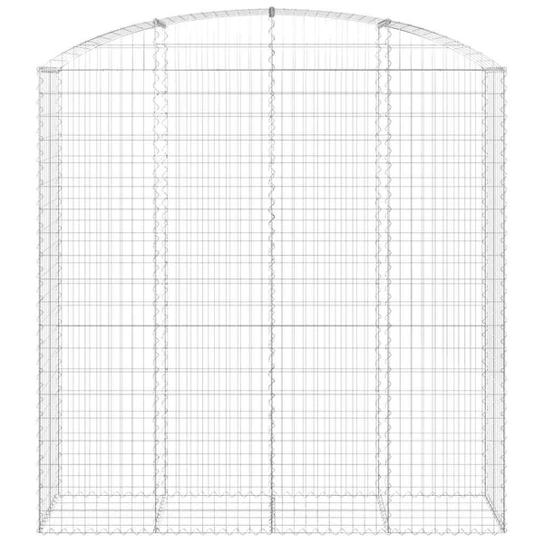 Gabione mit Hochbogen 200x50x200/220 cm Verzinktes Eisen