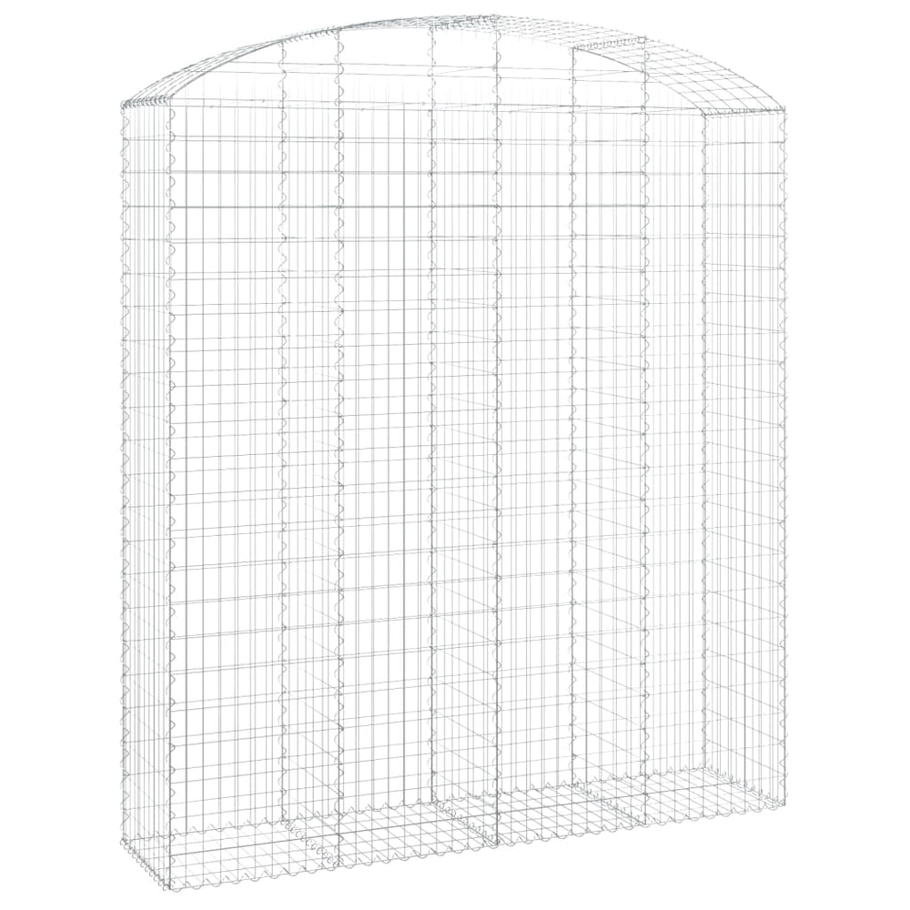 Gabione mit Hochbogen 200x50x220/240 cm Verzinktes Eisen