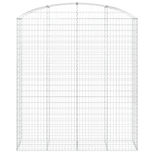 Gabione mit Hochbogen 200x50x220/240 cm Verzinktes Eisen