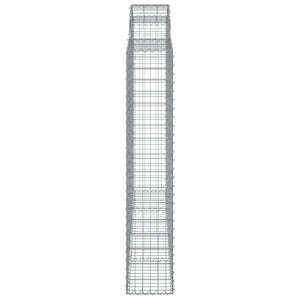 Gabione mit Hochbogen 200x30x160/180 cm Verzinktes Eisen