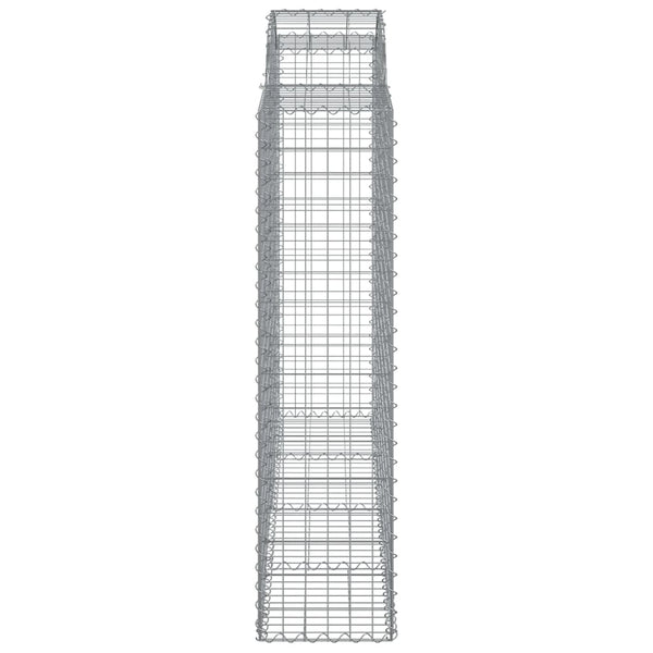 Gabione mit Hochbogen 200x50x160/180 cm Verzinktes Eisen