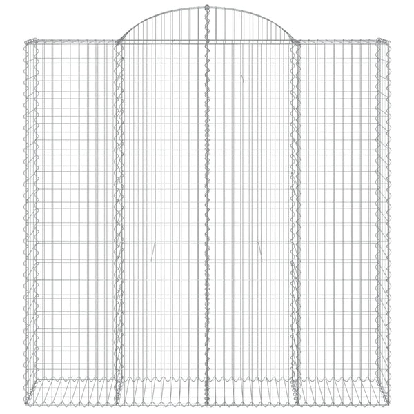 Gabione mit Hochbogen 200x50x200/220 cm Verzinktes Eisen