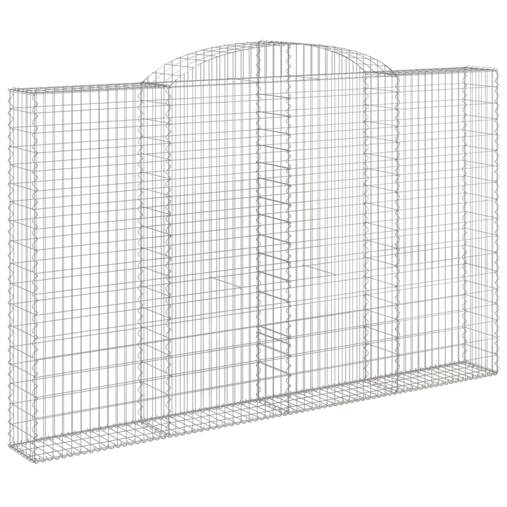 Gabione mit Hochbogen 300x30x180/200 cm Verzinktes Eisen