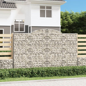 Gabione mit Hochbogen 300x30x180/200 cm Verzinktes Eisen