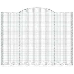 Gabione mit Hochbogen 300x30x220/240 cm Verzinktes Eisen