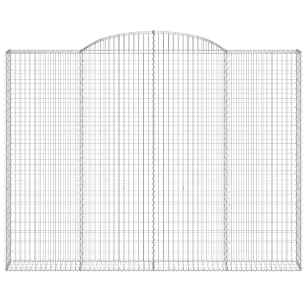 Gabione mit Hochbogen 300x30x220/240 cm Verzinktes Eisen