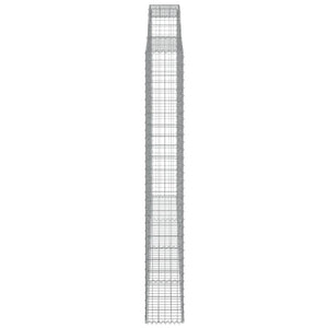Gabione mit Hochbogen 300x30x220/240 cm Verzinktes Eisen