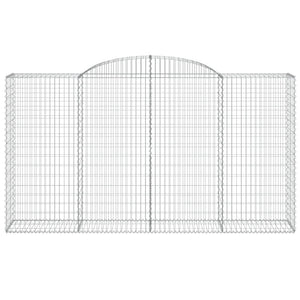 Gabione mit Hochbogen 300x50x160/180 cm Verzinktes Eisen