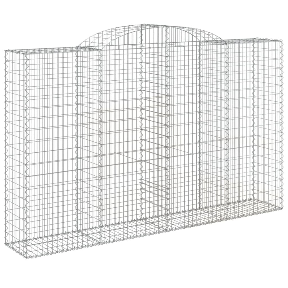 Gabione mit Hochbogen 300x50x180/200 cm Verzinktes Eisen