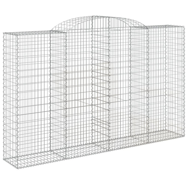 Gabione mit Hochbogen 300x50x180/200 cm Verzinktes Eisen