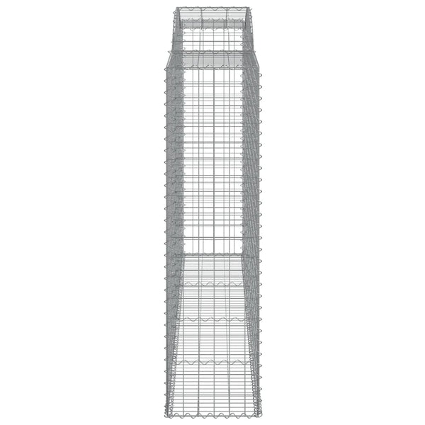 Gabione mit Hochbogen 300x50x180/200 cm Verzinktes Eisen