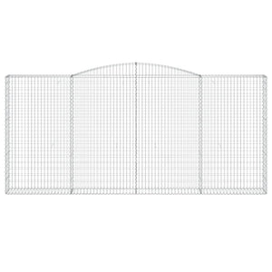 Gabione mit Hochbogen 400x30x180/200 cm Verzinktes Eisen