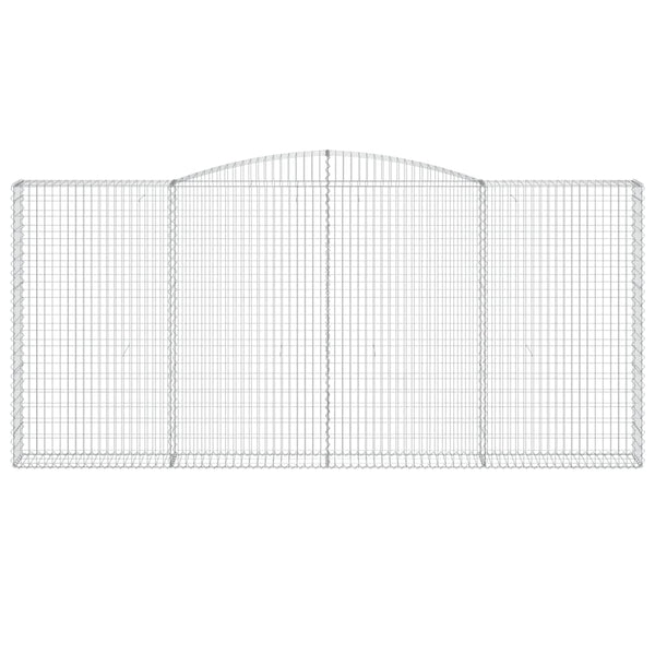 Gabione mit Hochbogen 400x30x180/200 cm Verzinktes Eisen