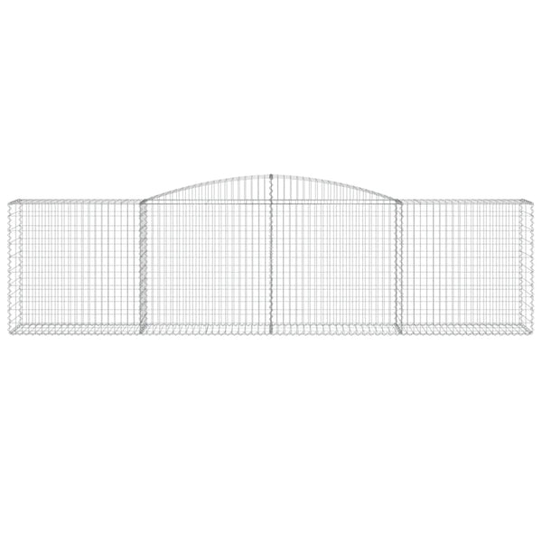Gabione mit Hochbogen 400x50x100/120 cm Verzinktes Eisen
