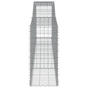 Gabione mit Hochbogen 400x50x100/120 cm Verzinktes Eisen