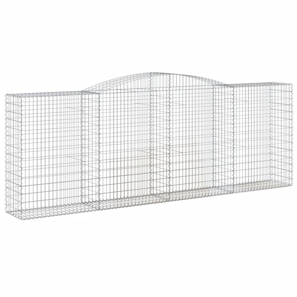 Gabione mit Hochbogen 400x50x140/160 cm Verzinktes Eisen