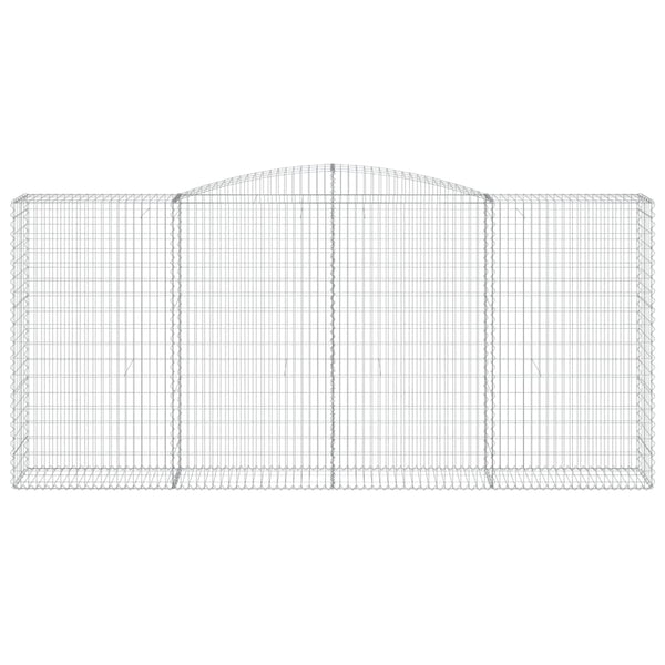 Gabione mit Hochbogen 400x50x180/200 cm Verzinktes Eisen