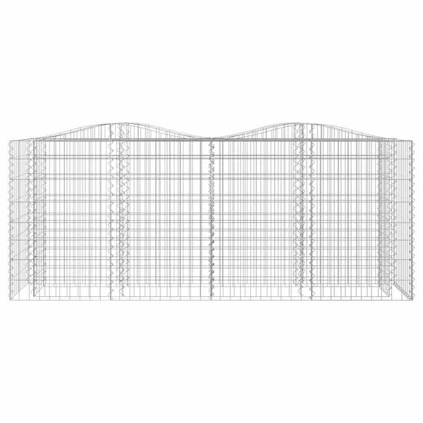 Gabionen-Hochbeet mit Hochbogen 200x50x100 cm Verzinktes Eisen