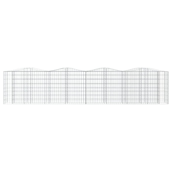 Gabionen-Hochbeet mit Hochbogen 400x50x100 cm Verzinktes Eisen