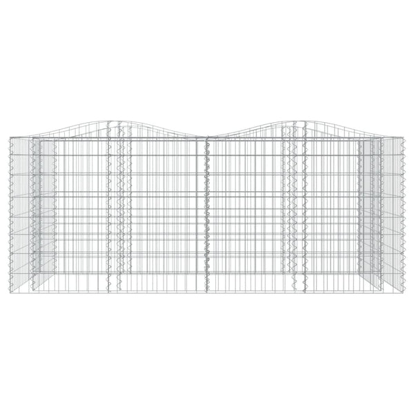 Gabionen-Hochbeet mit Hochbogen 200x100x100 cm Verzinktes Eisen
