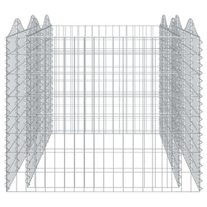 Gabionen-Hochbeet mit Hochbogen 200x100x100 cm Verzinktes Eisen