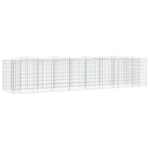Gabionen-Hochbeet mit Hochbogen 400x100x100 cm Verzinktes Eisen