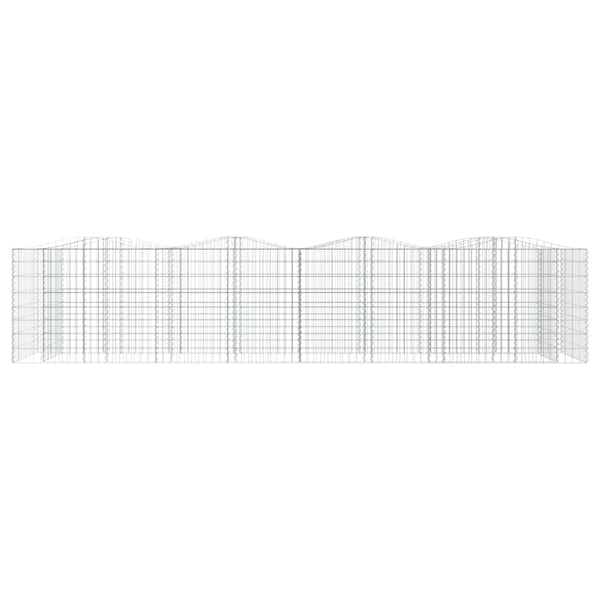 Gabionen-Hochbeet mit Hochbogen 400x100x100 cm Verzinktes Eisen