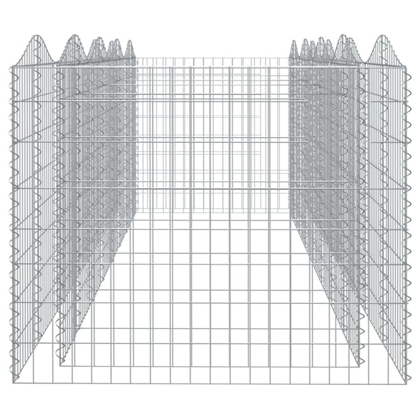 Gabionen-Hochbeet mit Hochbogen 400x100x100 cm Verzinktes Eisen