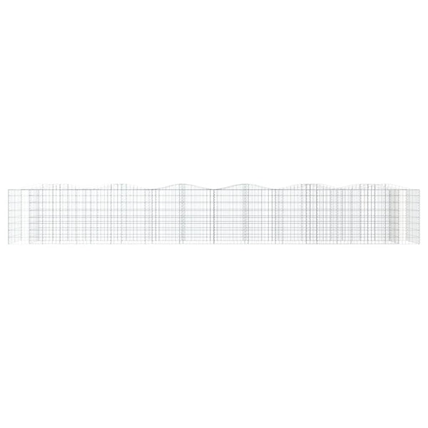 Gabionen-Hochbeet mit Hochbogen 600x100x100 cm Verzinktes Eisen