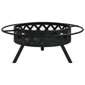 vidaXL Foyer extérieur avec tisonnier 70 cm XXL Acier