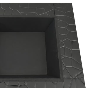 vidaXL Brasero avec tisonnier 79x79x46,5 cm XXL Acier