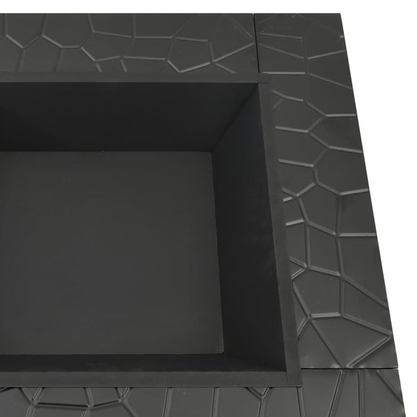vidaXL Brasero avec tisonnier 79x79x46,5 cm XXL Acier