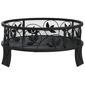 vidaXL Brasero avec tisonnier 50 cm XXL Acier