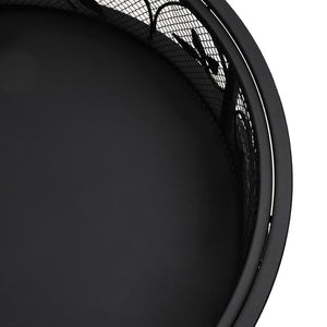 vidaXL Brasero avec tisonnier 50 cm XXL Acier