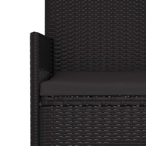 6-teiliges Garten Lounge Set Schwarz