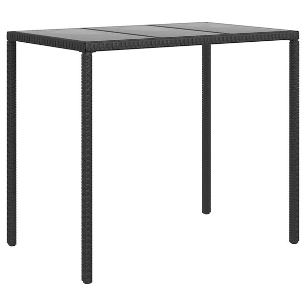 6-teiliges Garten Lounge Set Schwarz