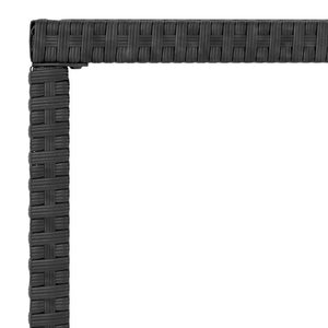 6-teiliges Garten Lounge Set Schwarz