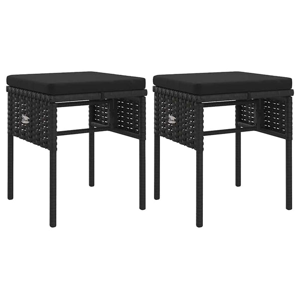 6-teiliges Garten Lounge Set Schwarz