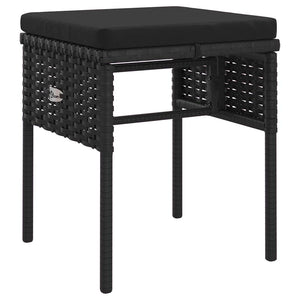 6-teiliges Garten Lounge Set Schwarz