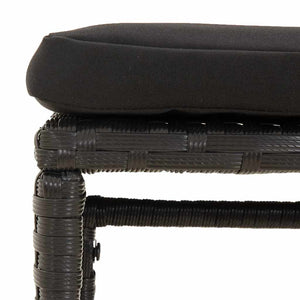 6-teiliges Garten Lounge Set Schwarz