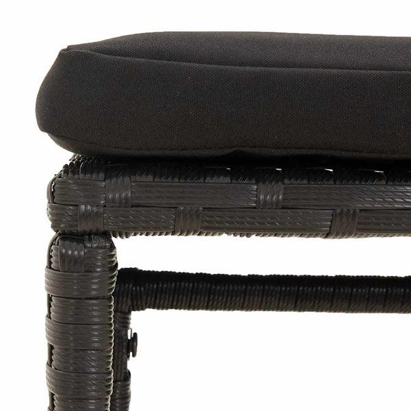 6-teiliges Garten Lounge Set Schwarz