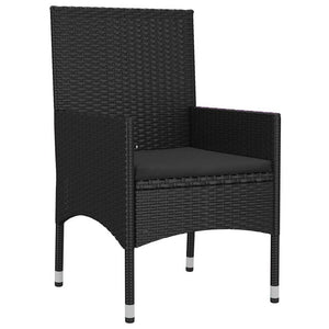 6-teiliges Garten Lounge Set Schwarz