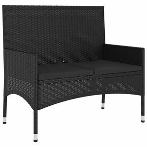 6-teiliges Garten Lounge Set Schwarz