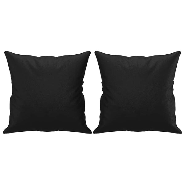 2-Sitzer-Sofa mit Kissen Schwarz 140 cm Kunstleder