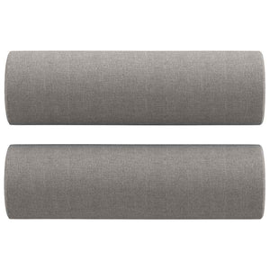 3-Sitzer-Sofa mit Kissen Hellgrau 180 cm Stoff