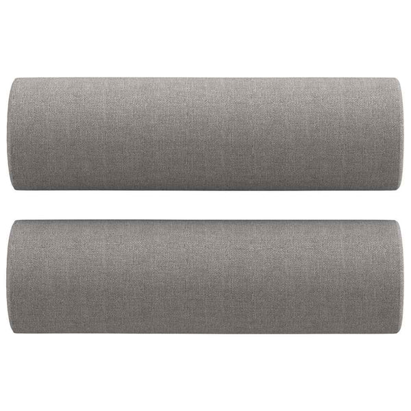 3-Sitzer-Sofa mit Kissen Hellgrau 180 cm Stoff