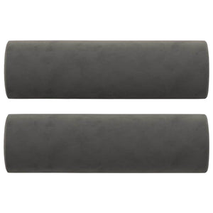 2-Sitzer-Sofa mit Kissen Dunkelgrau 120 cm Samt