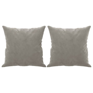 2-Sitzer-Sofa mit Kissen Hellgrau 140 cm Samt